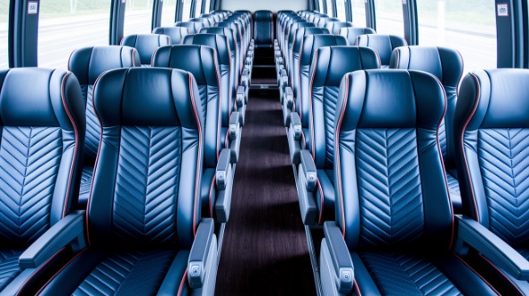 san angelo 56 passenger charter bus inside