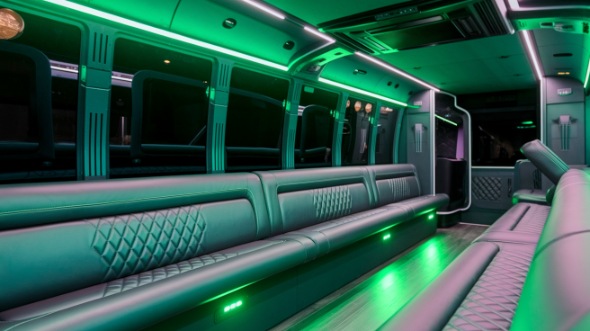 san angelo sprinter limo rental interior